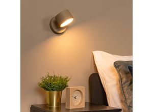 LED-Wandleuchte Gian, taupe, Breite 11 cm, Metall