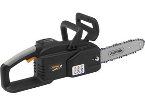 Akku-Kettensäge ALPINA-GARDEN "AC 20 Li", schwarz, B:66cm H:20cm T:22cm, Kunststoff, Kettensägen, 10" Schwert, inkl. 4 Ah Akku und Ladegerät