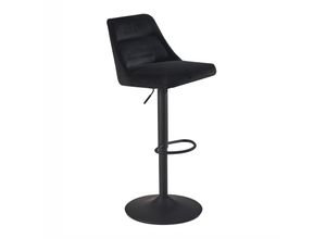WOHNLING Barhocker WL7.000 Samt schwarz