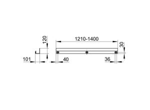 Keuco Ersatzteil Duschablage 24953 auf Maß, weiß, 1210-1400 x 120 x 90 mm, 24953510500 24953510500