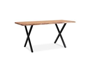 Esstisch Massiv Industrial X-Beine 120x60