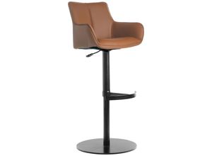 Novel Barhocker , Schwarz, Cognac