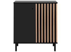 Livetastic Kommode , Schwarz, Eiche