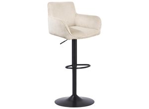 Livetastic Barhocker , Schwarz, Beige