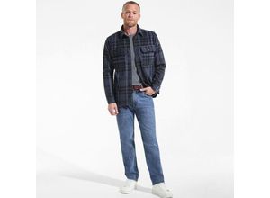 Softe Twill-Hemdjacke, Herren, Blau,