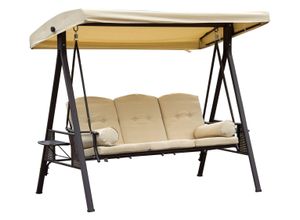 Outsunny Hollywoodschaukel, 3-Sitzer, mit Polsterung