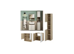 Vicco Badmöbel-Set Badezimmer-Möbel Bad-Schrank Edge