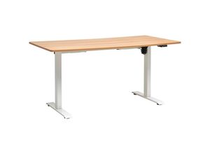 Livetastic Schreibtisch, Weiß, Eiche, Metall,