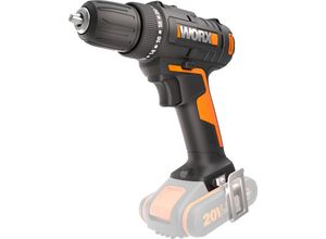 Akku-Bohrschrauber WORX "WX100.9", bunt (schwarz, orange), B:5,5mm H:18,1mm L:17,2mm, Bohrmaschinen, zum Bohren & Schrauben, 20+1 Drehmoment, ohne Akku & Ladegerät