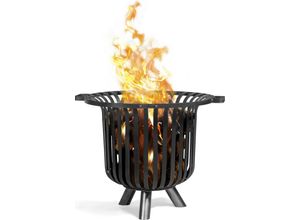 Feuerschale COOKKING "Verona", schwarz, H:52cm Ø:60cm, Stahl, Feuerkörbe, 60x60x52 cm