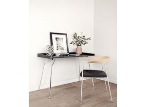 Schreibtisch WOODMAN, schwarz (schwarz, eiche),