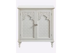 Kommode, weiß (weiß, gewischt), B:80cm