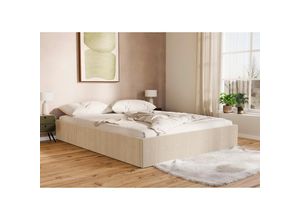 Boxxx Polsterbett, Creme, Holz, Metall,