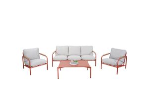 Aluminium-Gartengarnitur MCW-O11, Outdoor 3-Sitzer Sitzbank