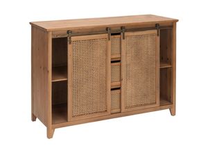 Livetastic Kommode, Natur, Holz, Rattan,