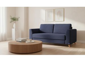 BRUNO Schlafsofa 140cm in Blau