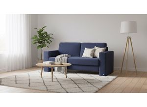 BRUNO Schlafsofa 140cm in Blau