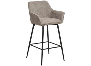 Mid.you Barhocker, Schwarz, Taupe, Holz,