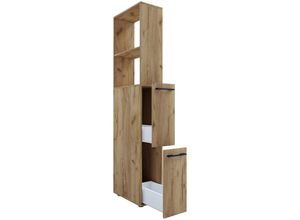 Mid.you Hochschrank, Honigeiche, Kunststoff, 1