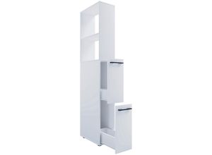 Mid.you Hochschrank, Weiß, Kunststoff, 1