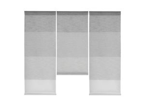 Kurzgardinenset , Grau , Textil