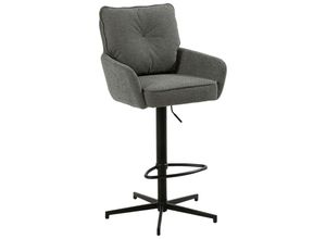 Novel Barhocker, Grau, Schwarz, Metall,