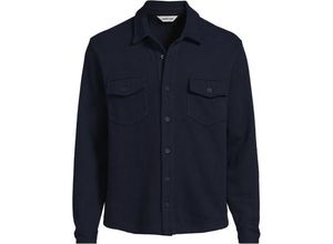 Bedford-Hemdjacke, Herren, Blau, Baumwoll-Mischung/Polyester-Mischung,