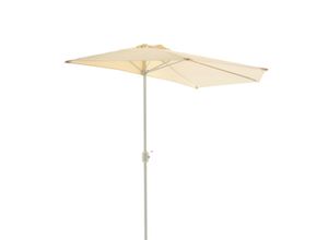 Sonnenschirm VCM "Sonnenschirm Gartenschirm halbrund", beige, Obermaterial: 100% Sonstiges Material (Ananasfaser) AM_PF ., Standschirme
