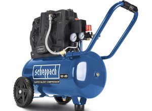 Kompressor SCHEPPACH "HC25Si – SUPER SILENT", blau, B:33,3cm H:60,3cm L:73cm, Kompressoren, 1100W, 230l/min, 230V/50Hz, ölfrei