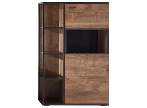 Cantus Highboard Bastian, Schwarz, Eiche,