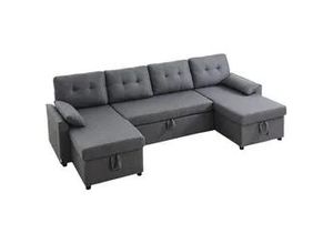 VEVOR U-förmiges Schlafsofa, umwandelbares Bettsofa