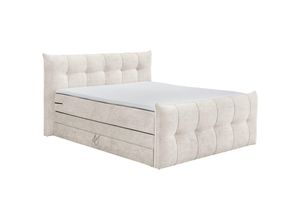 Esposa Boxspringbett, Creme, Textil, H2,