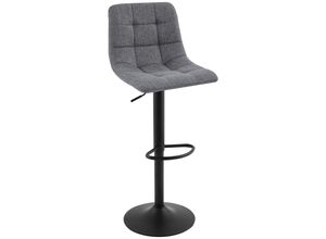 Stylife Barhocker, Grau, Schwarz, Metall,