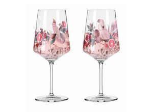 Ritzenhoff Spritzerglas , Grau, Rosa