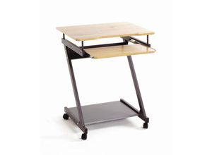 Computertisch Roller, Anthrazit, Schwarz, Eiche,