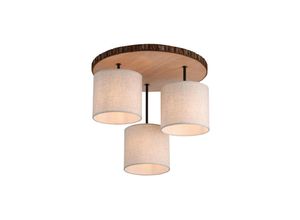 Just Light Deckenleuchte Bark, Braun,