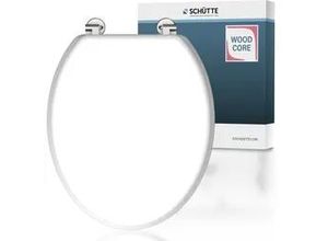 WC-Sitz SCHÜTTE, weiß, B:380cm L:440cm, MDF - Mitteldichte Holzfaserplatte, WC-Sitze, mit Holzkern, maximale Belastung der Klobrille 150 kg