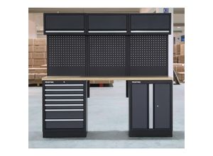 Feistos Werkstatteinrichtung Apollo 8 Schwarz/Anthrazit 46x204x200cm