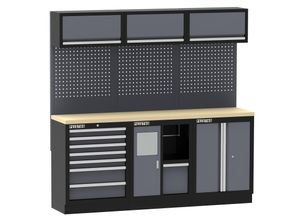 Feistos Werkstatteinrichtung Apollo 11 Schwarz/Anthrazit 46x204x200cm