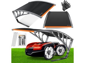 KESSER® Mähroboter Garage Dach Carport Überdachung für Mähroboter Rasenmäher Rasenroboter Automower Garten Witterungsbeständig Mährobotergarage inkl. Montagematerial, Maße 82 x 103 x 47 cm