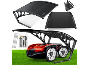KESSER® Mähroboter Garage Dach Carport Überdachung für Mähroboter Rasenmäher Rasenroboter Automower Garten Witterungsbeständig Mährobotergarage inkl. Montagematerial, Maße 82 x 103 x 47 cm