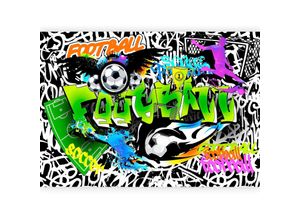 Fototapete Football Graffiti Multicolor