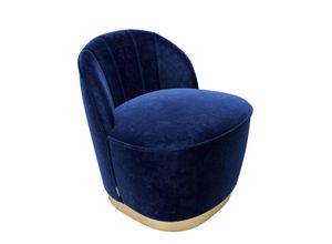 PLAYBOY Polstersessel Stella Samtbezug Blau