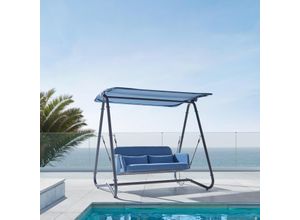 Hollywoodschaukel Ilva Blu Blau Outdoorstoff/Metall