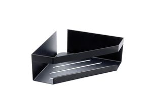 Schöner Wohnen Duschablage Meleto, Schwarz, Metall, eckig, 28.5x8x18 cm, Badaccessoires, Duschzubehör, Duschregal