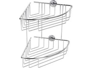 Tesa 40215-00000-00 baath Plus Eckduschkorb Klebstoff Chrom (glänzend)