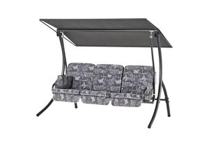 Angerer Hollywoodschaukel Topeka - grau - Materialmix - 210 cm - 160 cm - cm 145,0 - Möbel Kraft