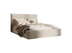 Boxxx Polsterbett, Beige, Holz, Metall,