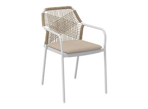 Ambia Garden Gartenstuhl, Grau, Weiß,