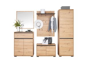 Xora Garderobe, Anthrazit, Eiche Artisan,